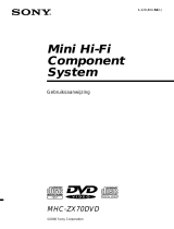 Sony MHC-ZX70DVD Handleiding