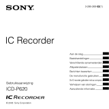 Sony ICD-P620 Handleiding