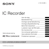 Sony ICD-UX200 Handleiding