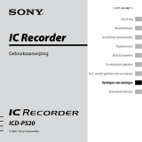 Sony ICD-P520 Handleiding