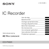 Sony ICD-PX820 Handleiding