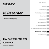 Sony ICD-P530F Handleiding