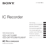 Sony ICD-UX71F Handleiding