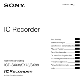 Sony ICD-SX68 Handleiding