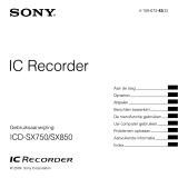 Sony ICD-SX850 Handleiding