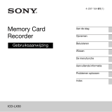 Sony ICD-LX30 Handleiding