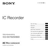 Sony ICD-SX800 Handleiding