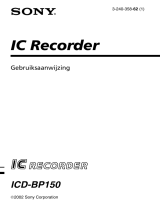 Sony ICD-BP150 Handleiding