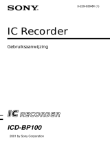 Sony ICD-BP100 Handleiding