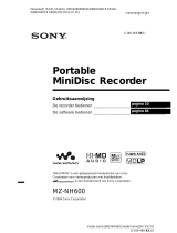 Sony MZ-NH600 Handleiding
