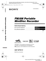 Sony MZ-NF810 Handleiding