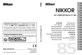 Nikon Nikkor AF-S 85mm f/1.8G Handleiding