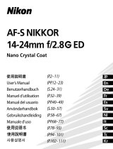 Nikon AF-S 14-24mm f/2.8G ED Nikkor de handleiding