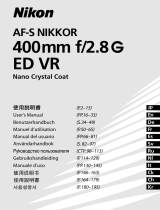 Nikon AF-S NIKKOR 400mm f/2.8G ED VR Handleiding