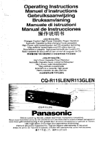 Panasonic CQR115L Handleiding