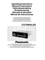 Panasonic CQR805 Handleiding