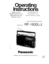 Panasonic RF1630 Handleiding