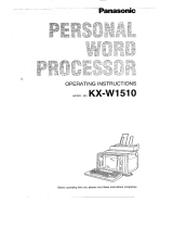 Panasonic KXW1510 Handleiding
