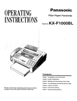 Panasonic KXF1000BL Handleiding
