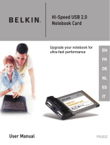 Belkin CARTE CARDBUS USB 2.0 À HAUT DÉBIT DE BELKIN #F5U222FR de handleiding