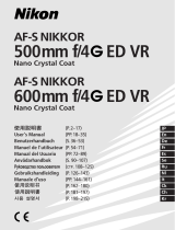 Nikon AF-I Nikkor 500 mm f/ 4 D IF ED Lens de handleiding