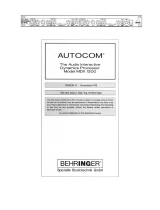 Behringer Autocom MDX 1200 Quick Manual