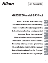 Nikon NIKKOR Z 58mm f/0.95 S Noct Handleiding
