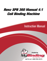 MyBinding Renz SPB 360 ComfortPlus Electric 4:1 Coil Binding Machine Handleiding