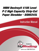 MyBinding MBM Destroyit 4108 Level P-2 Strip-Cut Paper Shredder Handleiding