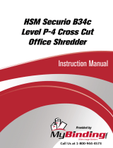 MyBinding HSM Securio B34C Level 3 Cross Cut Handleiding