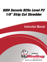 MyBinding HSM Securio B26s Level 2 1/8" Strip Cut Shredder Handleiding