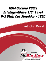 MyBinding HSM Securio P36s Level 2 Strip Cut Office Shredder Handleiding