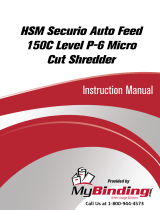 MyBinding HSM Securio Auto Feed 150C Level 5 Micro Cut Shredder Handleiding