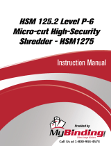 MyBinding HSM 125.2 Level 5 Micro Cut Shredder Handleiding