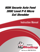MyBinding HSM Securio Auto Feed 300C Level 5 Micro Cut Shredder Handleiding