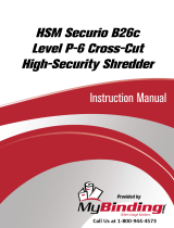 MyBinding HSM Securio B26c Level P-6 Cross-Cut High-Security Shredder Handleiding