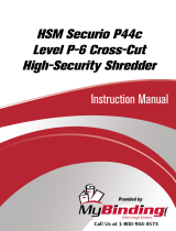 HSM HSM Securio P44c Level P-6 Cross-Cut High-Security Shredder Handleiding