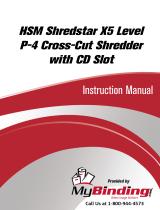 MyBinding HSM Shredstar X5 Level P-4 Cross-Cut Shredder Handleiding