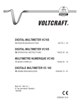 VOLTCRAFT VC165 Operating Instructions Manual