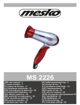 Mesko MS 2226 Red Hair Dryer Handleiding