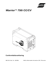 ESAB Warrior™ 750i CC/CV Conformiteitsverklaring
