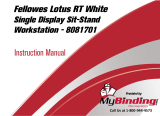MyBinding Fellowes 8081701 Lotus RT White Single Display Sit Stand Workstation Handleiding
