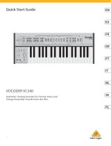 Behringer VOCODER VC340 Gebruikershandleiding