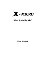 X-Micro Slim Portable HDD Handleiding