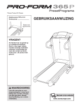 Pro-Form 365p Treadmill de handleiding