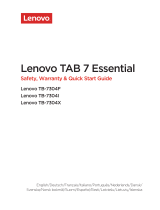 Lenovo TB-7304X Safety, Warranty & Quick Start Manual