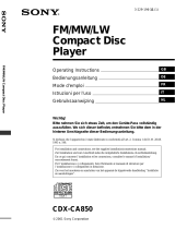 Sony cdx ca 850 de handleiding