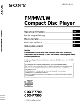 Sony CDX-F7500 de handleiding