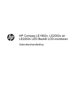 HP Compaq LE2002x 20-inch LED Backlit LCD Monitor Handleiding