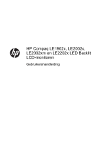 HP Compaq LE2002x 20-inch LED Backlit LCD Monitor Handleiding